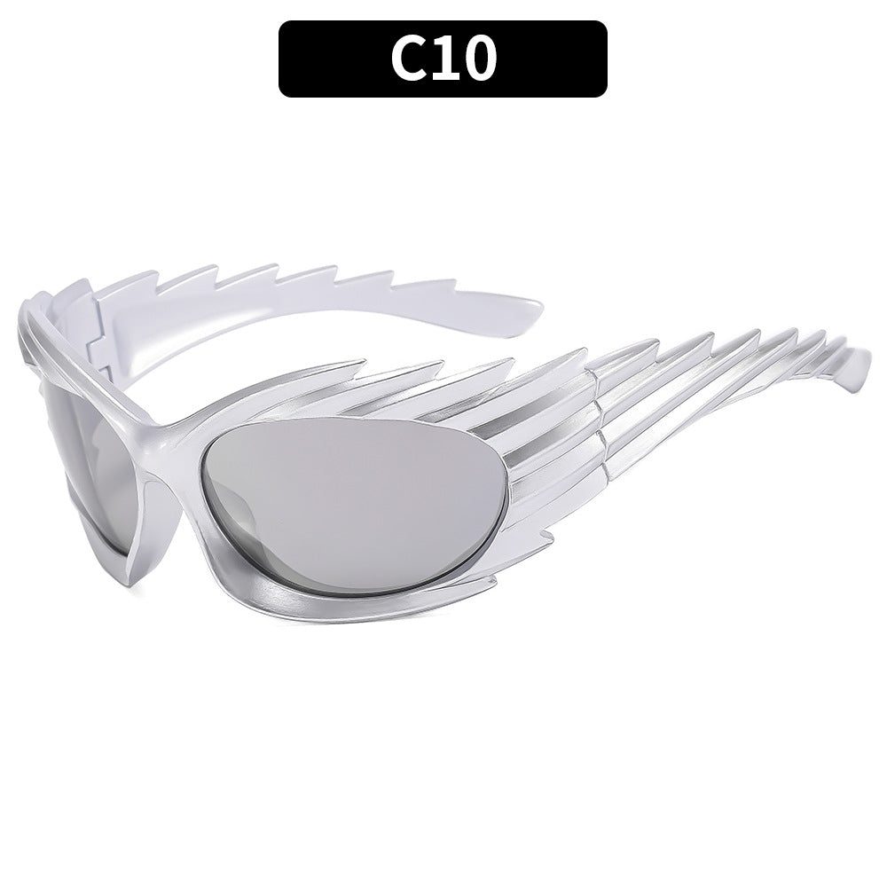Gafas de sol de PC de erizo invertido y2k al por mayor